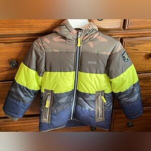 OshKosh B'gosh Brown and Yellow Puffer Jacket